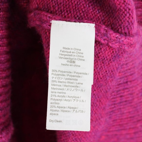 J. Crew Relaxed Saddle Sleeve Pullover Crewneck Sweater Heather Fuchsia X-Small - Picture 8 of 9